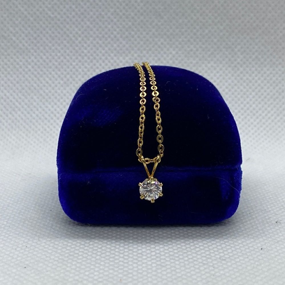 💛 Gold Plated Nickel Silver CZ Necklace